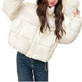 thumbnail image 1 of WRKEKC Women's Plus Size Winter Coat Mid Length Heavyweight Quilted Parka with Oversized Hood for Cold Weather Protection White L, 1 of 4