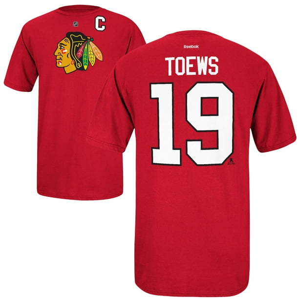 Chicago Blackhawks Jonathan Toews Reebok NHL Player Name & Number T-Shirt