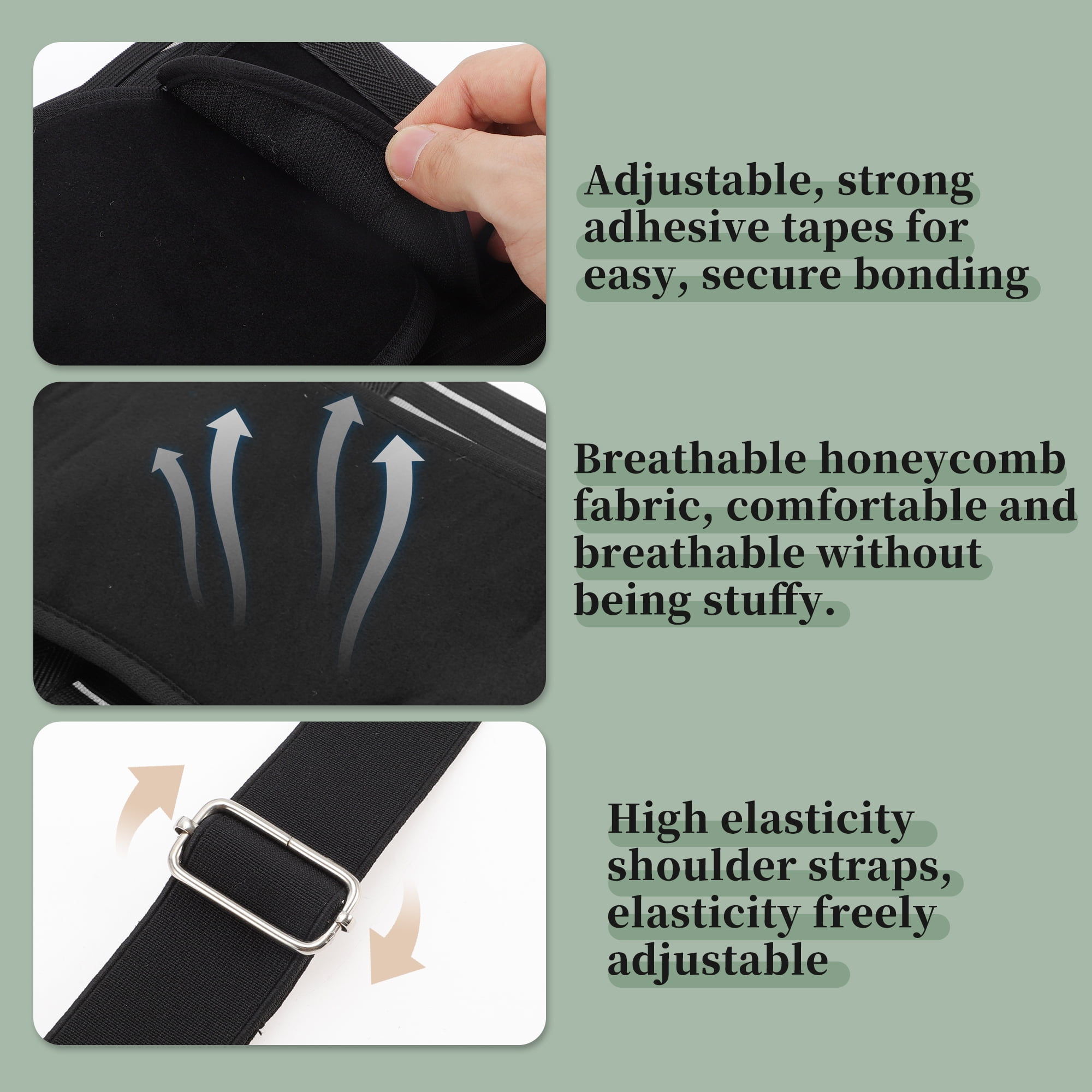 Unique Bargains Pregnancy Belly Band Shoulder Strap Support Brace Large Black