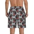 thumbnail image 3 of KLL Cute Puppy Black Men's Casual Summer Beach Shorts Hawaiian Shorts with Pockets-3X-Large, 3 of 5