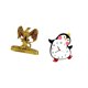 thumbnail image 4 of Escultura de animal de resina moderna y reloj de pared de pingüino de dibujos animados de madera, adorno decorativo para el hogar, la oficina, el escr, 4 of 7