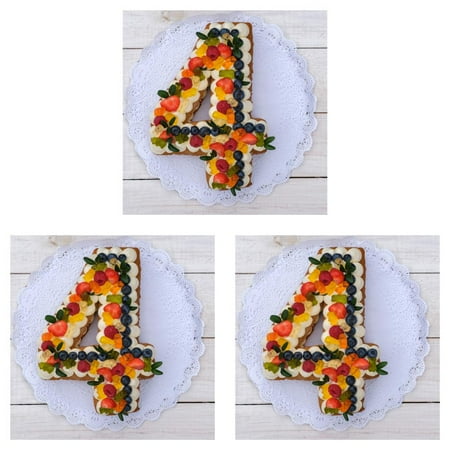 

3Pcs Number Cake Molds Heat-Resistant Baking Moulds Reusable Number Baking Molds Heat-Resistant Number 0-8 Baking Molds