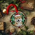 thumbnail image 3 of Akita Inu Dog Ornaments Ceramic For Christmas, Stained Glass Ornaments Ceramic Christmas 2025, 3 of 7