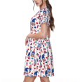thumbnail image 2 of Balery 4th Of July Vestidos sueltos de manga corta para mujer, vestidos de verano 2025, vestidos casuales de corte A con vuelo., 2 of 6