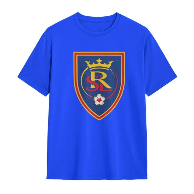 Real Salt Lake T-Shirt Basique à Manches Courtes en Coton pour Homme Usage Quotidien