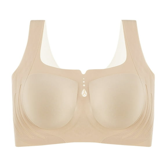 Sports Bras for Women Plus Size M-6X Wirefree Push Up Bralettes Stretchy Pullover Solid Color Breathable Support Lifting Athletic Underwear Bra