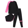 thumbnail image 2 of Yruioon Child Girls Thermal Printed Rash Guard Sets Long Sleeve Swimwear UPF50+ Swim Shorts and Pants Pink 3XL, 2 of 7