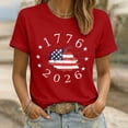 thumbnail image 2 of Women's Tops T-Shirts Relaxed Fit Graphic Eye Catching Print Casual Trendy Shirts, 2 of 4