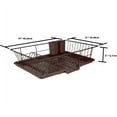 thumbnail image 4 of Home Basics 3 Pieces Rust-Resistant Vinyl Dish Drainer with Self-Draining Drip Tray, Brown, 4 of 6