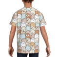 thumbnail image 5 of Wukai Lovely Bear Youth Unisex Short Sleeve T-Shirt for Boys, Girls, Teens, and Kids-Medium, 5 of 7