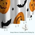thumbnail image 6 of Halloween Pumpkin Bat Pattern Shower Curtain 72"x84" ,Bathroom Decorative Shower Curtains Set with 12 Hooks,Modern Waterproof Washable Shower Curtain, 6 of 6