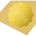 thumbnail image 4 of 25Pcs you are invited Pattern Embossed Seals Round Self Adhesive Gold Foil Embossed Stickers, 4 of 9