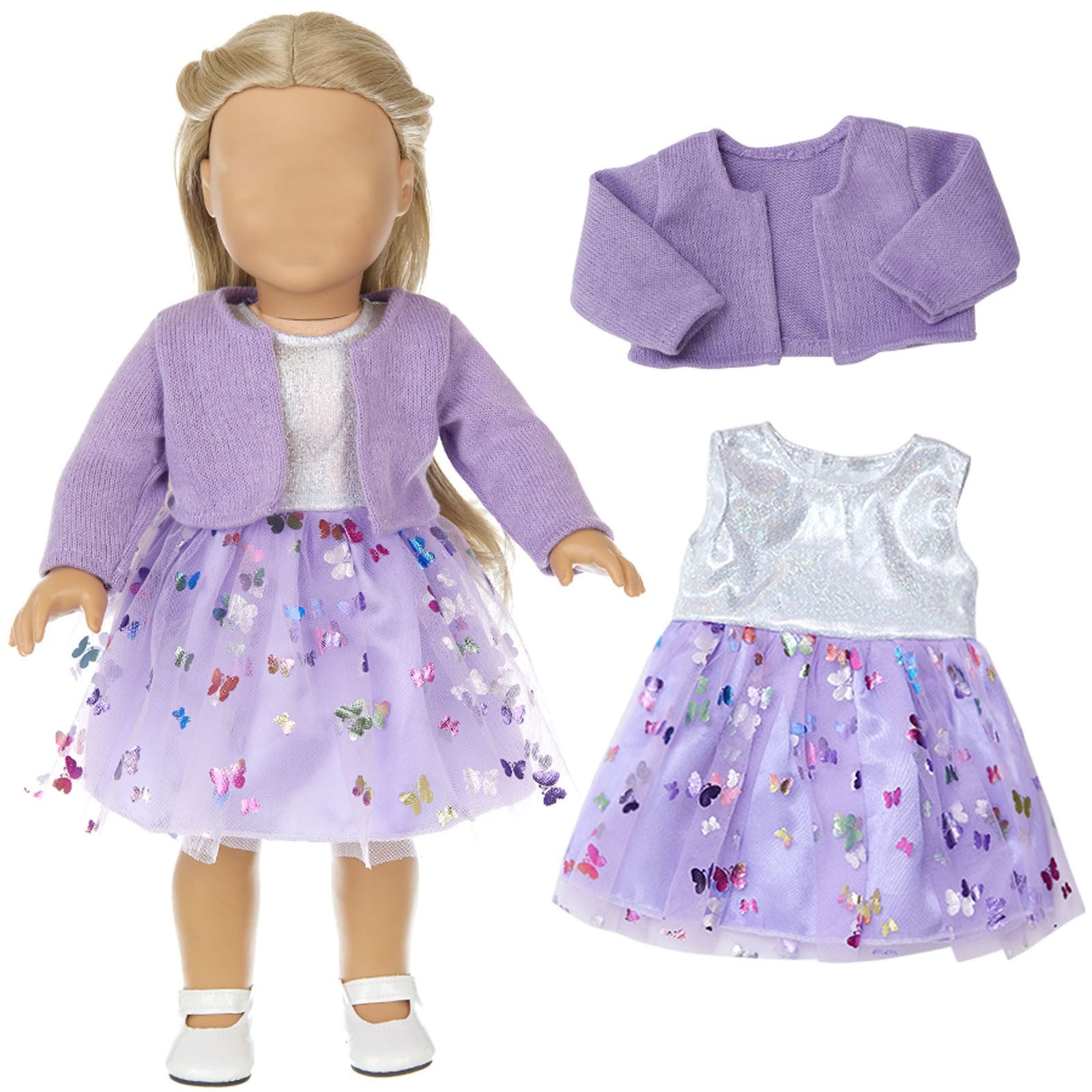 YFNVH 3 Ensembles Vêtements Poupée 18 Pouces – Hauts, Pantalons, Combinaisons, Jupes Et Accessoires (Poupée Non Incluse)
