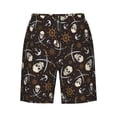thumbnail image 6 of KLL Pirate Skulls Men's Casual Summer Beach Shorts Hawaiian Shorts with Pockets-Large, 6 of 6