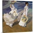 thumbnail image 1 of Great BIG Canvas | "Strolling along the Seashore, 1909" Canvas Wall Art - 16x16, 1 of 2