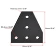 thumbnail image 2 of Placa de unión en forma de T, 60mm x 60mm x 4mm con soporte de unión de 5 agujeros para perfil de aluminio 2020, 5 piezas (negro), 2 of 2