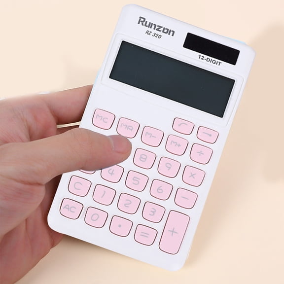 Calculator,Desktop Calculator With Extra Large LCD Screen– Dual Power (Solar   Battery),12-Digit Big Button Financial Calculator For Office School Home And Business