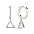 thumbnail image 2 of aaXia 10K White Gold 1/3ct. TDW Diamond Triangle Dangle Hoop Earrings (H-I, I1-I2), 2 of 5