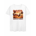 thumbnail image 4 of USPEED Men's Vintage Western Saved By Grace Desert Eagle Christian Faith Short Sleeve Crew Neck Casual T-Shirt, 4 of 5