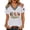 White, variant on JULMCOMO 4th of July Shirts Women Red White Blue V Neck 250th Anniversary Tops Patriotic Short Sleeve American Flag T Shirts Beige M