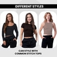 thumbnail image 3 of Paquete de 3 pantalones deportivos Common Stitch para mujer, pantalones de chándal acogedores para mujer, pantalones de lana para yoga para mujer (disponibles en Plus) negro/negro/negro, 3 of 7