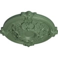 thumbnail image 3 of Ekena Millwork 17 3/8"OD x 1 3/4"P Hamilton Ceiling Medallion (Fits Canopies up to 3 3/4"), Hand-Painted Athenian Green, 3 of 6