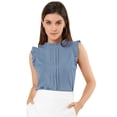 thumbnail image 1 of Blusa Elegante Allegra K Sin Mangas Vintage 1950 Gris Azulado S, 1 of 6