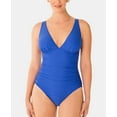 thumbnail image 1 of Swim Solutions Textured Plunge One-Piece Swim Royal 18, 1 of 1