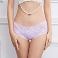 thumbnail image 2 of B91xZ Culotte String pour Femmes Microfibre Extensible Lisse, m Violet, 2 of 5