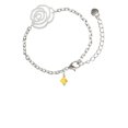 thumbnail image 2 of Delight Jewelry Sunflower Crystal Bicone Silver-tone Flower Link Chain Bracelet, 6.75"+2" Extender, 2 of 4