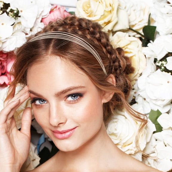 HONITANO 3Pcs Golden Alloy Hairband Thin Headband for Women Versatile Use