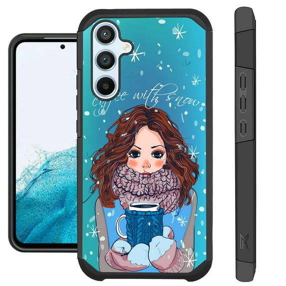 Compatible with Samsung Galaxy A54 5G; Hybrid Fusion Guard Phone Case Cover (Coffee Girl)
