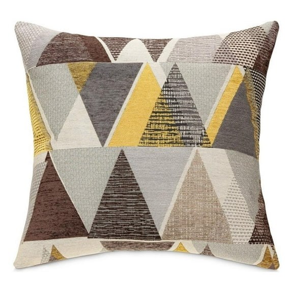 MICHAEL AMINI Knox 20x20" Square Chenille Accent Pillow in Gray in Set of 2