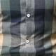 thumbnail image 5 of Blusa y camisa de manga larga con cuello alto para hombre, informal, de cuadros sólidos, con botones y cuello alto, blusa de manga larga para hombre, 5 of 6