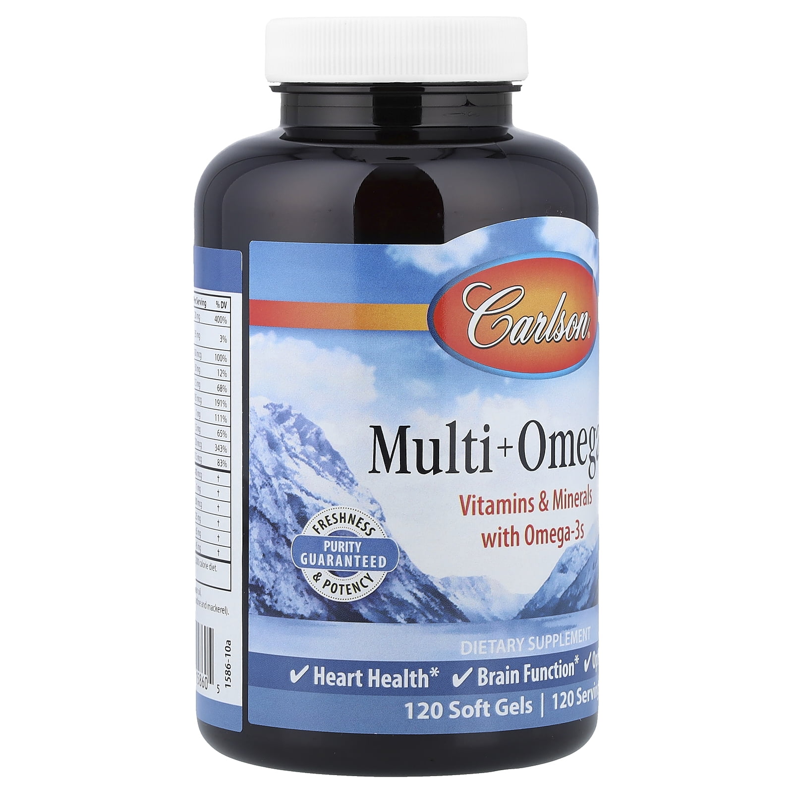 Carlson Multi + Omega-3, 120 Soft Gels