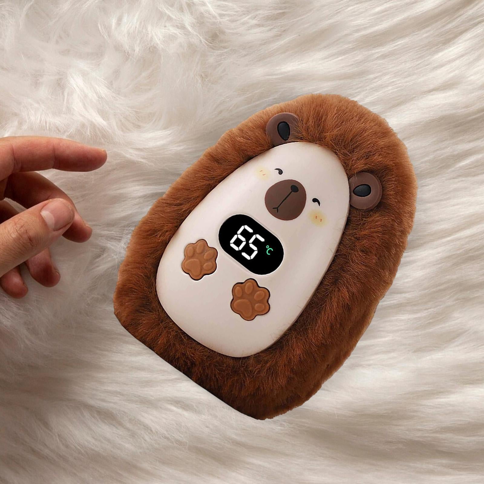 harayaa Electric Hand Warmer Hand Warming Handwarmer USB Rechargeable for Camping Winter Dark Brown