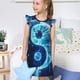 thumbnail image 4 of Fotbe Blue Yin And Yang Vestido de Dormir para Niñas de 3 a 10 Años, Mangas Cortas, Estilo Princesa, Pijama Camisón con Mangas Voladas-Small, 4 of 6