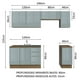 thumbnail image 2 of Cocina Integral Modular Luna Madesa 240cm con Acessorios MG, 2 of 6