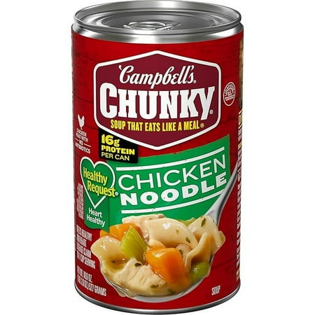 (1 pack) Campbell's Chunky Soup, Healthy Request Chicken Noodle Soup, 18.8 Ounce Can