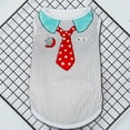thumbnail image 4 of Shenmeida Small Dog Shirts Soft Breathable Cotton Puppy T Shirt for Small Dogs Girl Spring Summer Stripe Pattern Cartoon Printing Pet Tee Sleeveless Vest Cat Clothes Outfits, 4 of 7