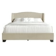 thumbnail image 2 of Castle Place Linen Platform Bed with Storage, Queen Size, Beige, 2 of 11