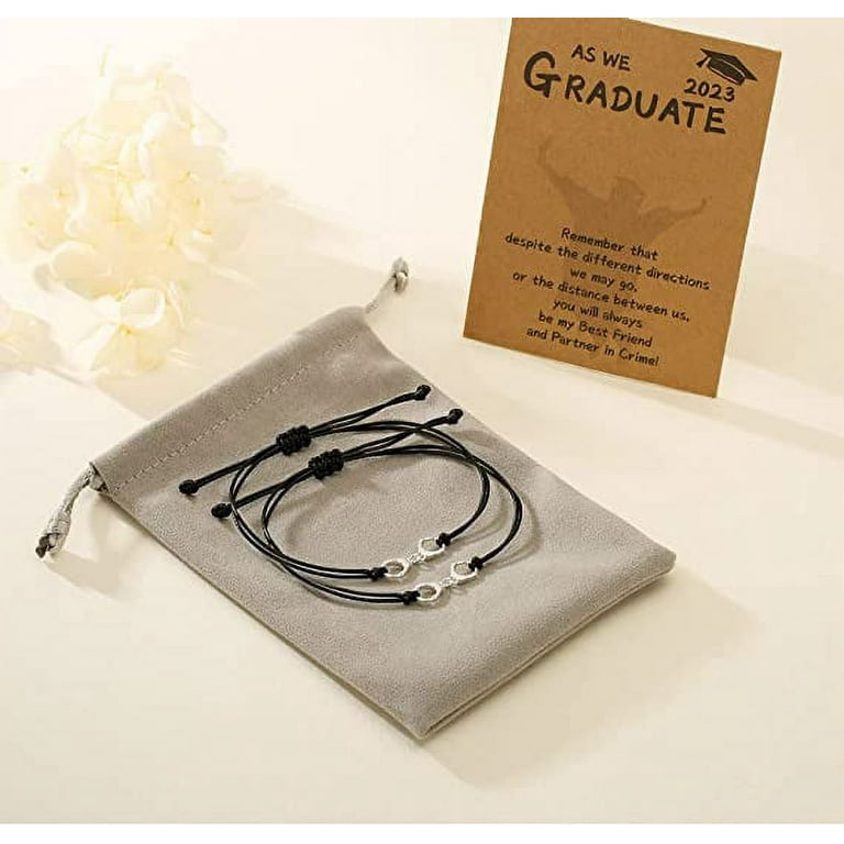 2023 Graduation Gifts for Her Partners in Crime Handcuff Bracelets for Best Friends Classmate Congratulations Gifts for Girls Women Adult Unisex