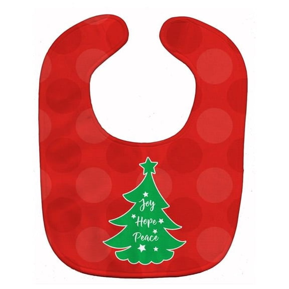 Christmas Tree Red Green Baby Bib