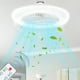 thumbnail image 5 of Ventilador de Techo E27, Led Silenciosa, Diseño Regulable de Bajo Consumo, Control Remoto Incluido, Dormitorio, Sala de Estar, Espacio Pequeño, Tamaño 25,8 X 12 Cm, 5 of 7