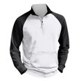 thumbnail image 1 of Men's Outdoor Vintage V-neck Button Long Sleeve Fashion Sports T-shirt M, 1 of 4