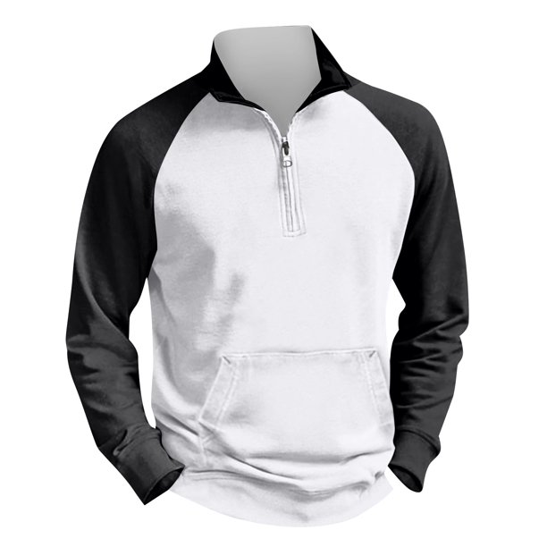 Men's Outdoor Vintage V-neck Button Long Sleeve Fashion Sports T-shirt 2XL