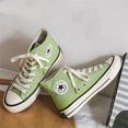 thumbnail image 1 of YOYO Espadrilles Montantes Classiques Décontractées en Toile à Lacets pour Femmes, Vert (US 7.5), 1 of 3