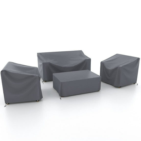 STARTWO 4 Sets Of 420D Waterproof Garden Furniture Sets, Windproof, Durable, Fade Resistant, And Tear Resistant