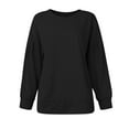 thumbnail image 5 of Inverlee Sweatshirt for Women Cute Solid Color Sweatshirts Round Neck Casual Pullover Tops Workout Long Sleeve Shirts Winter Saving, 5 of 7