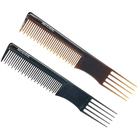 Parcelona French Professional Salon Shell N Black Celluloid Anti static Combs